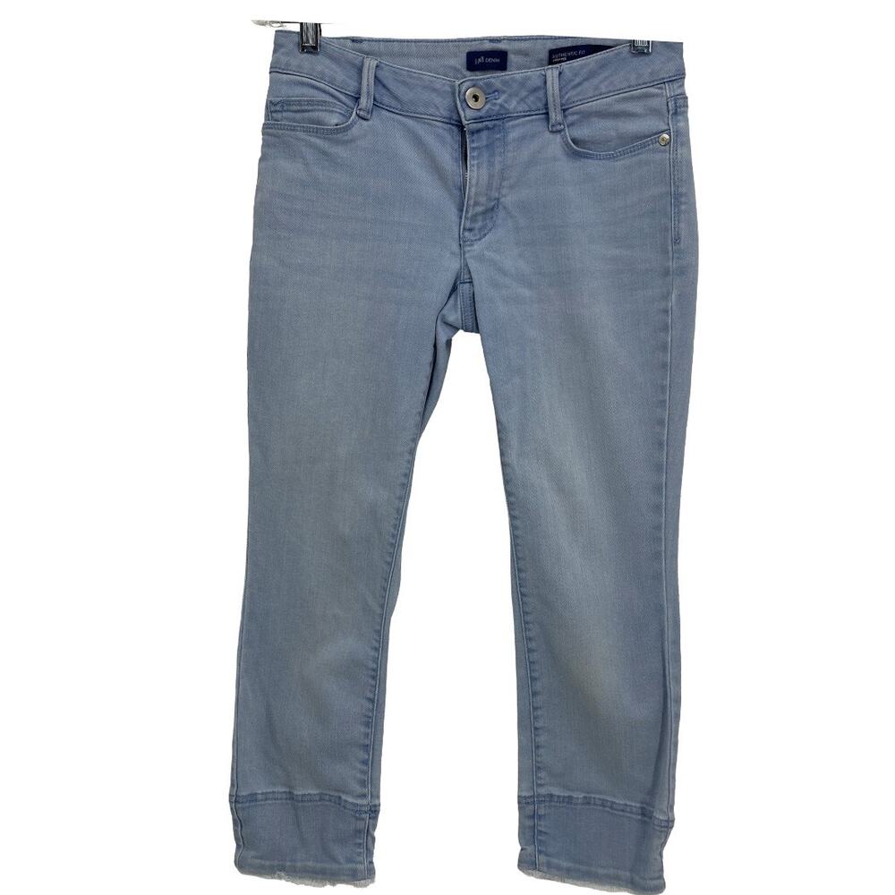 J.Jill Authentic Fit Cropped Jeans Light Wash Stretch | 0 Petite